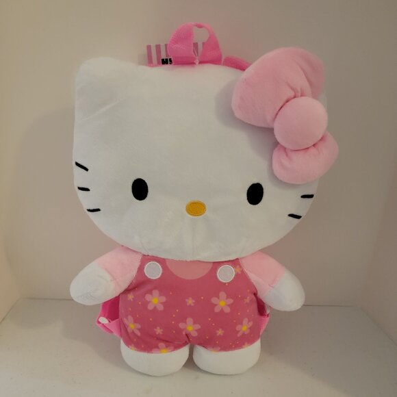 Hello Kitty 15" Soft Plush Backpack, Pink - New - Picture 1 of 4